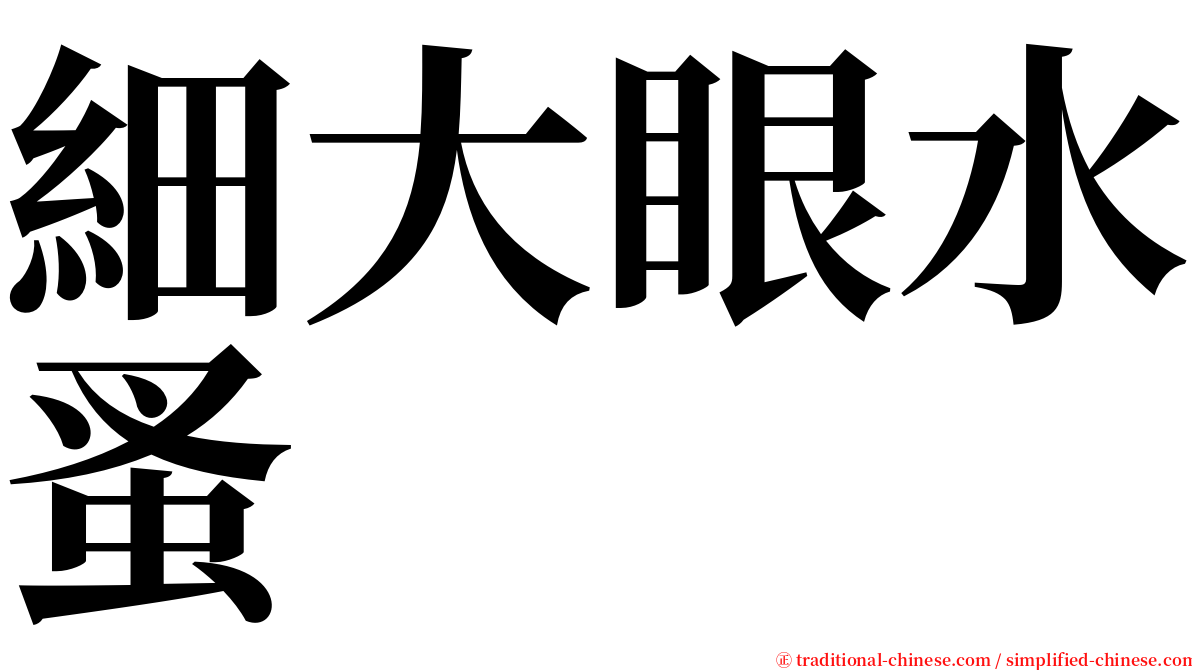 細大眼水蚤 serif font