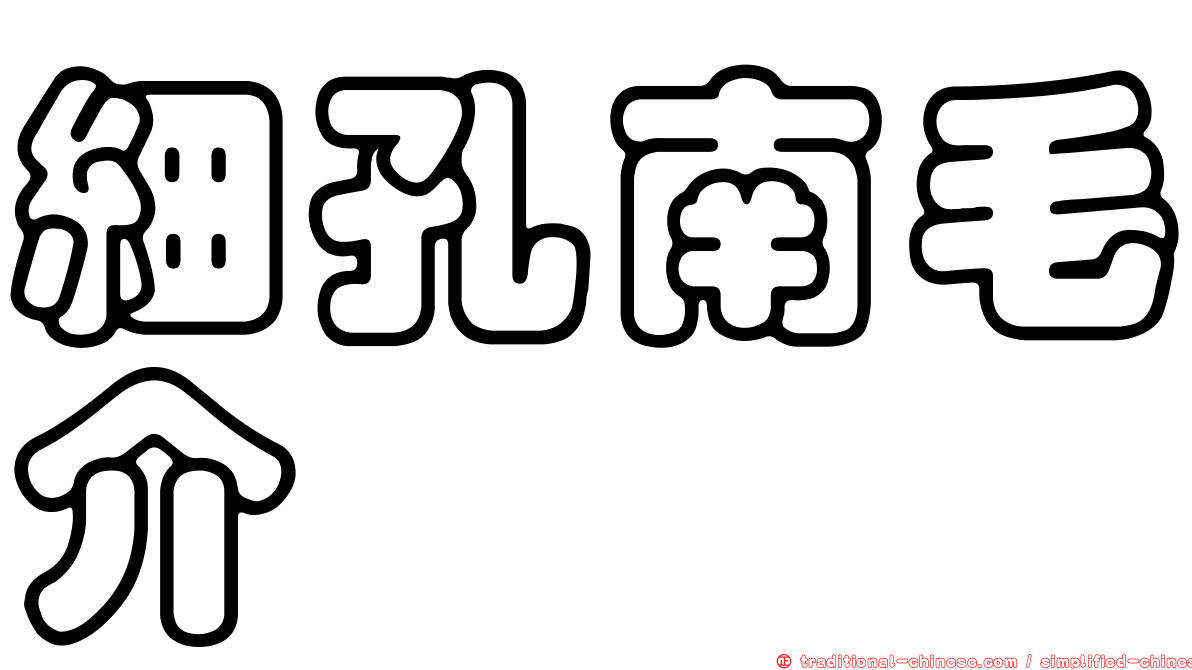 細孔南毛介