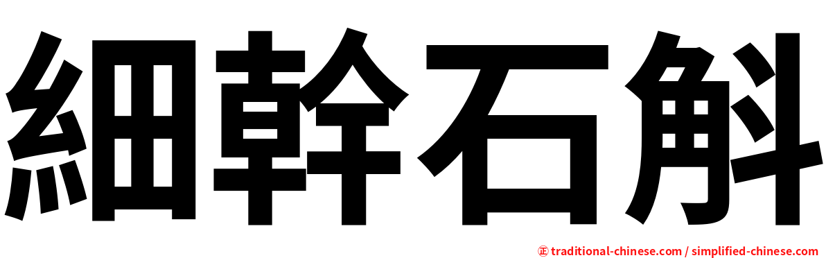 細幹石斛