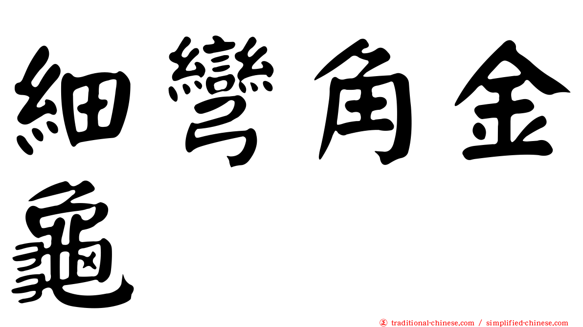 細彎角金龜