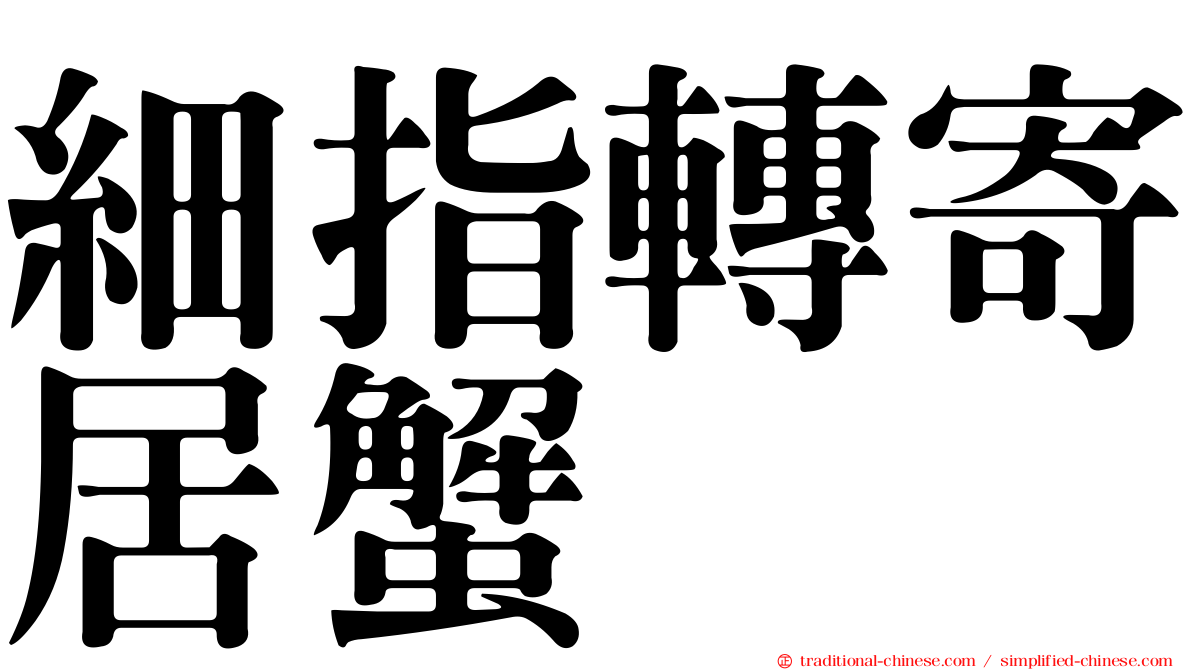 細指轉寄居蟹