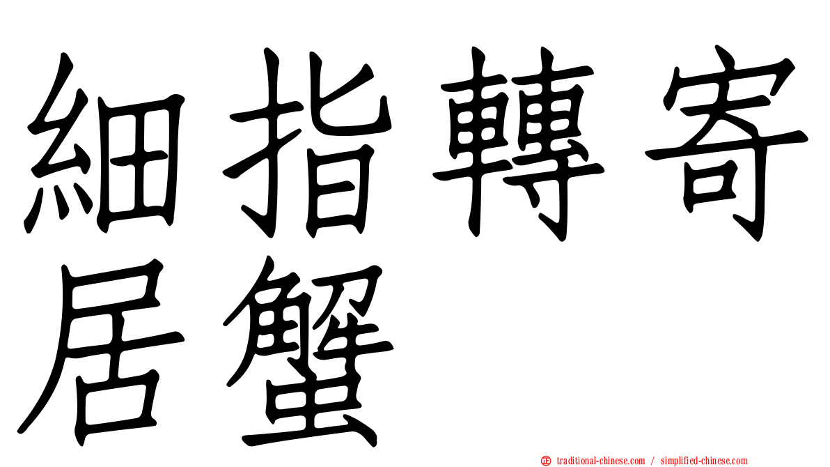 細指轉寄居蟹