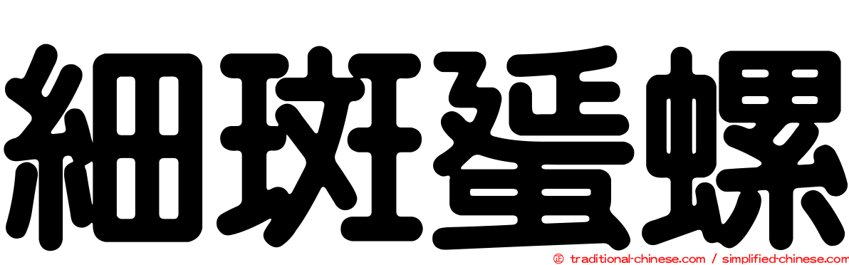 細斑蜑螺