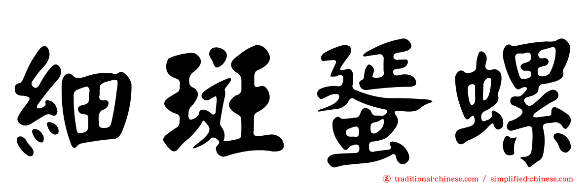 細斑蜑螺