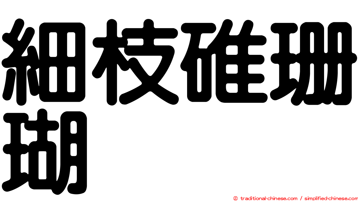 細枝碓珊瑚