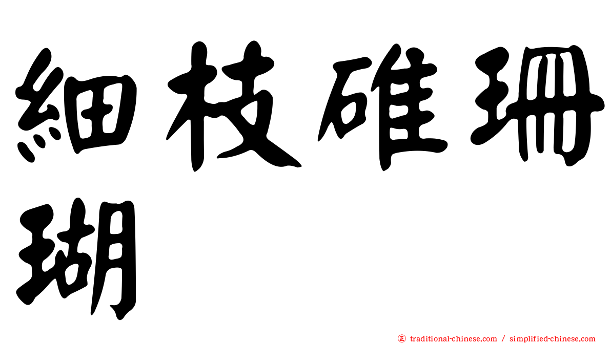 細枝碓珊瑚