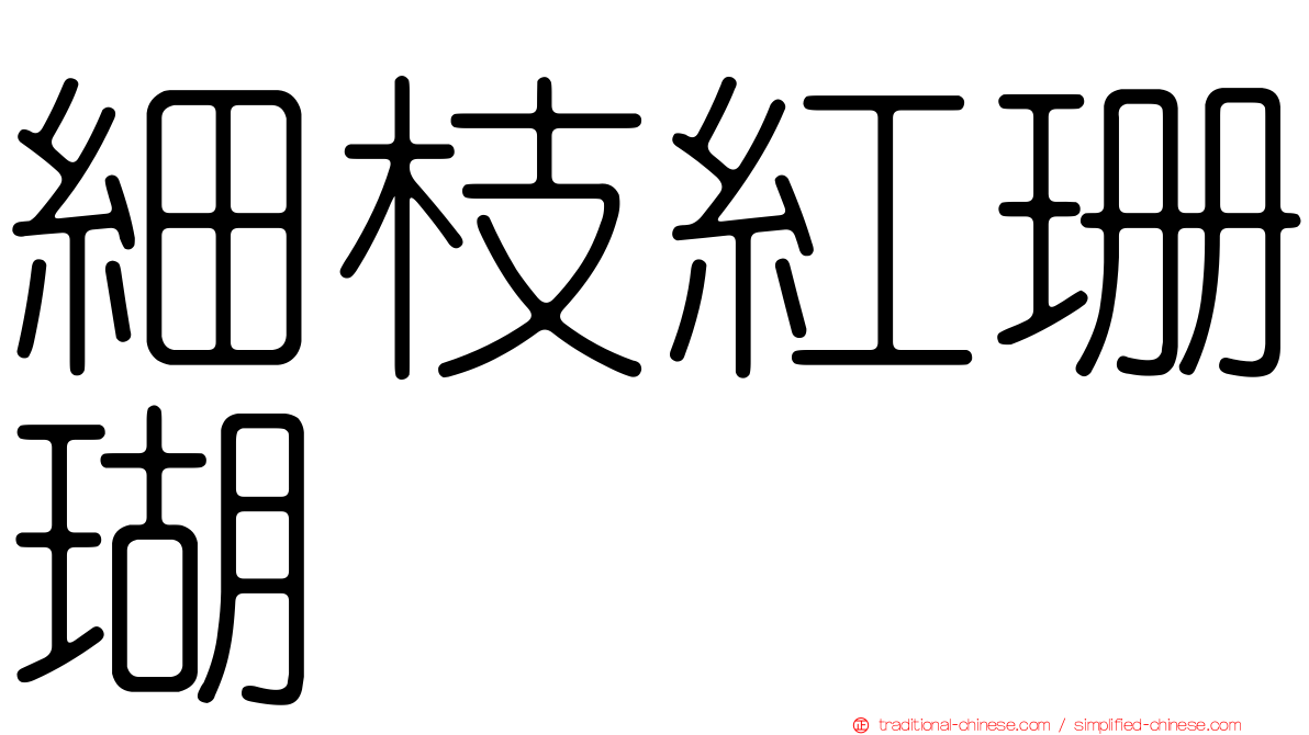 細枝紅珊瑚
