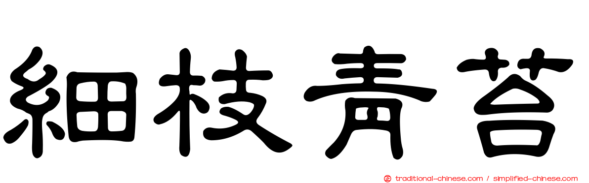 細枝青苔
