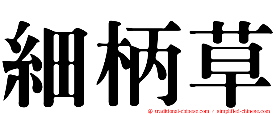 細柄草