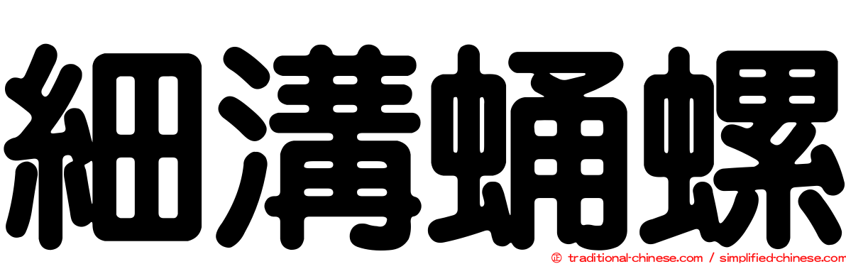 細溝蛹螺