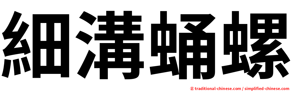 細溝蛹螺