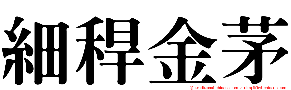 細稈金茅