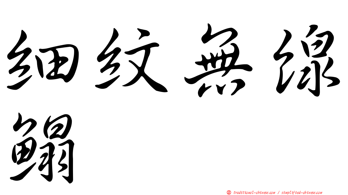 細紋無線鰨
