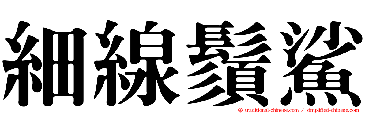 細線鬚鯊