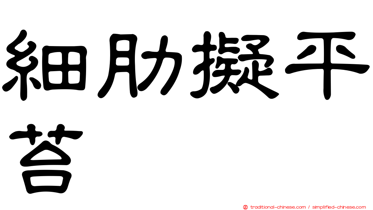 細肋擬平苔
