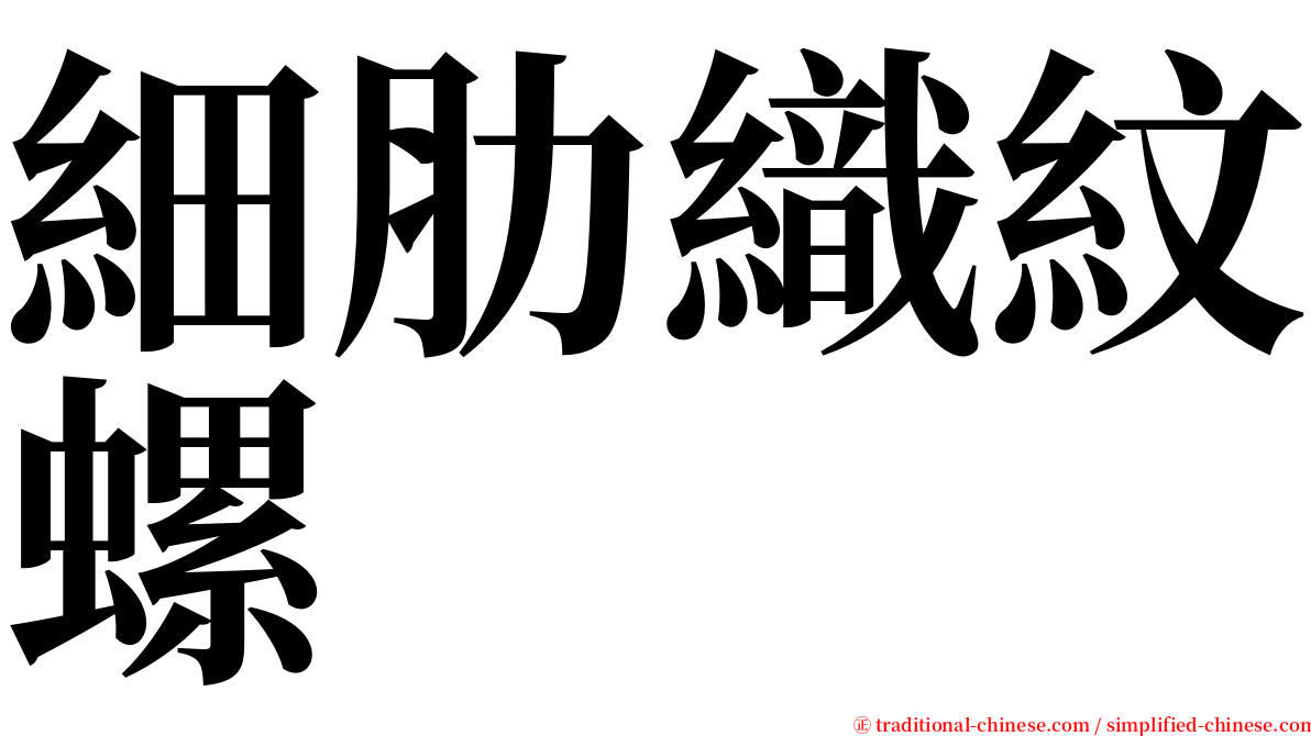 細肋織紋螺 serif font