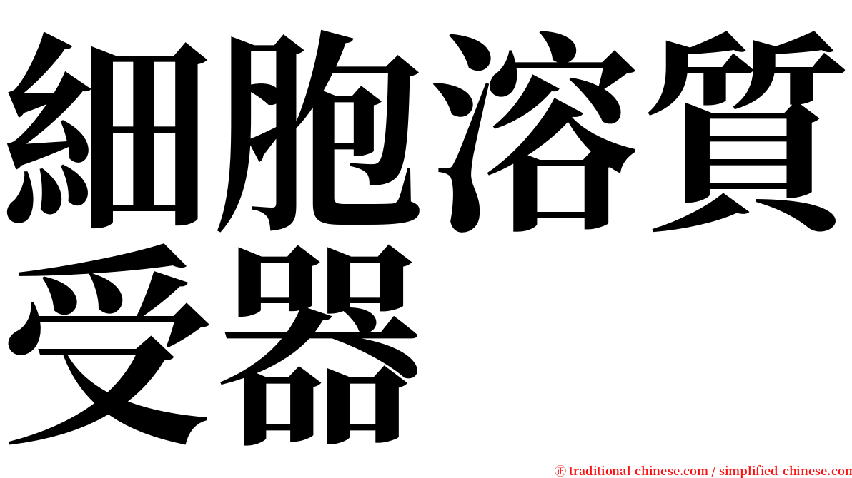 細胞溶質受器 serif font