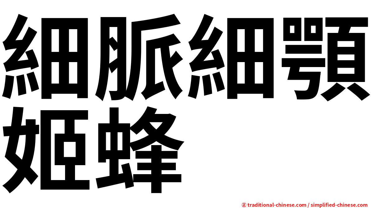 細脈細顎姬蜂