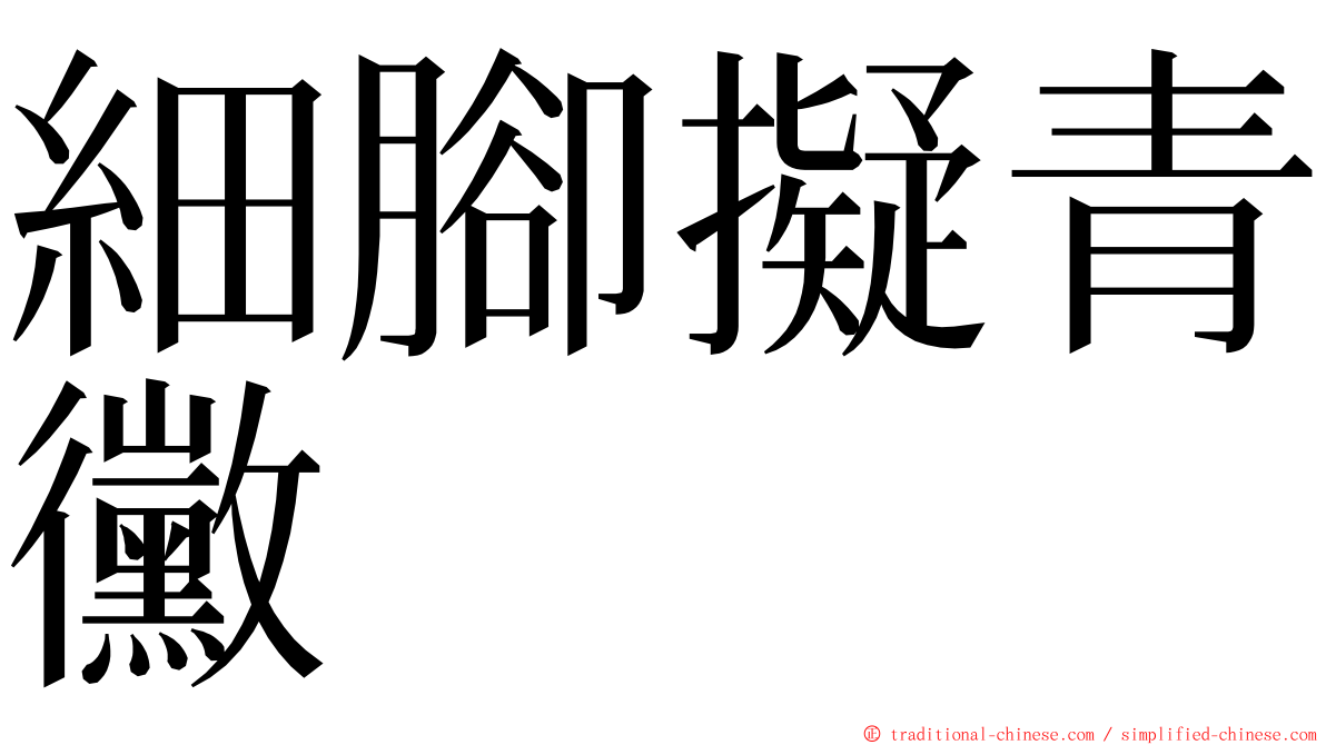 細腳擬青黴 ming font