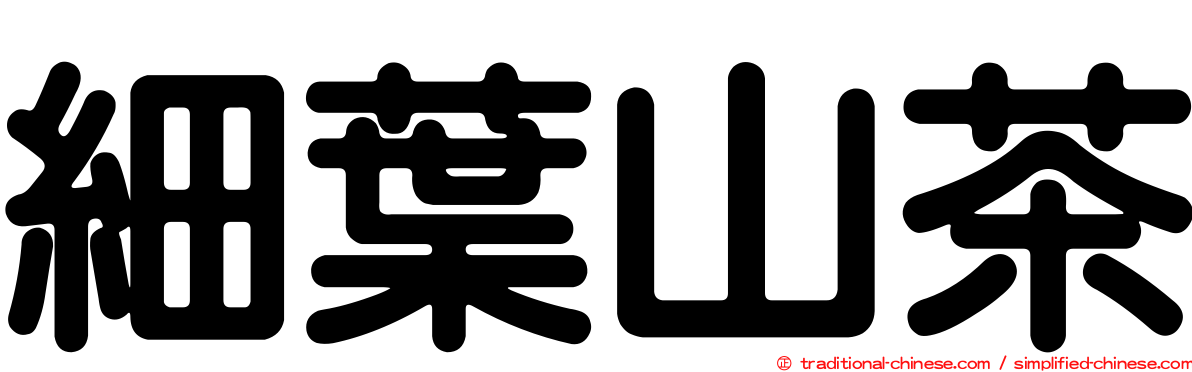 細葉山茶