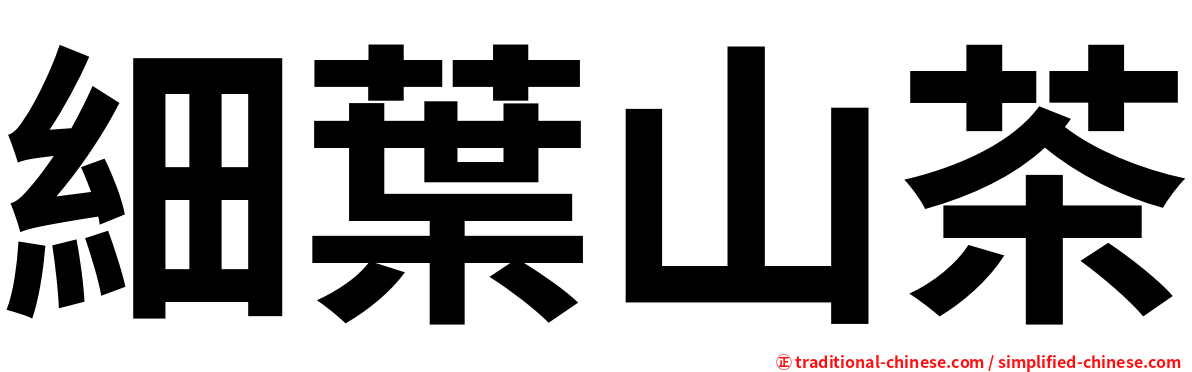 細葉山茶