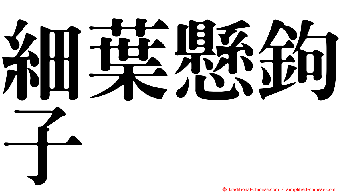 細葉懸鉤子