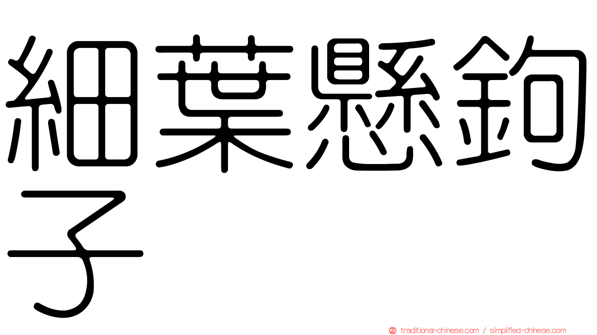 細葉懸鉤子