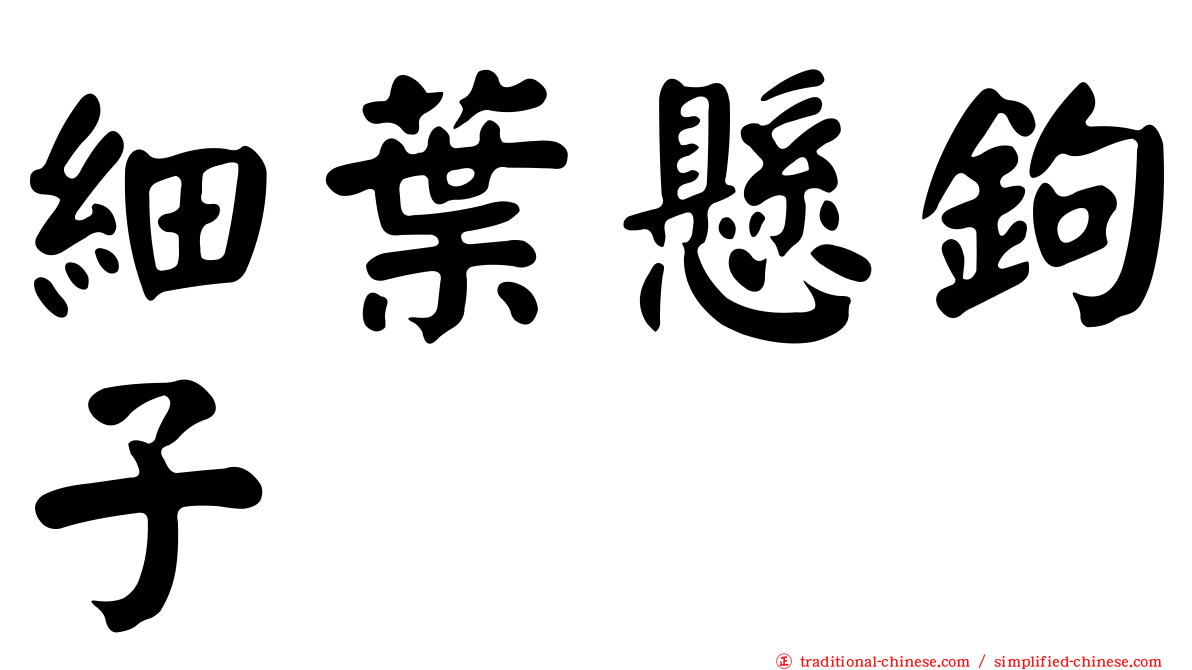 細葉懸鉤子