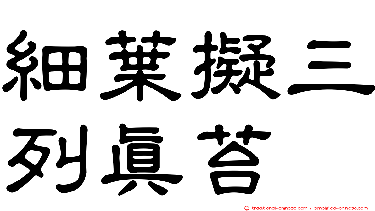 細葉擬三列真苔