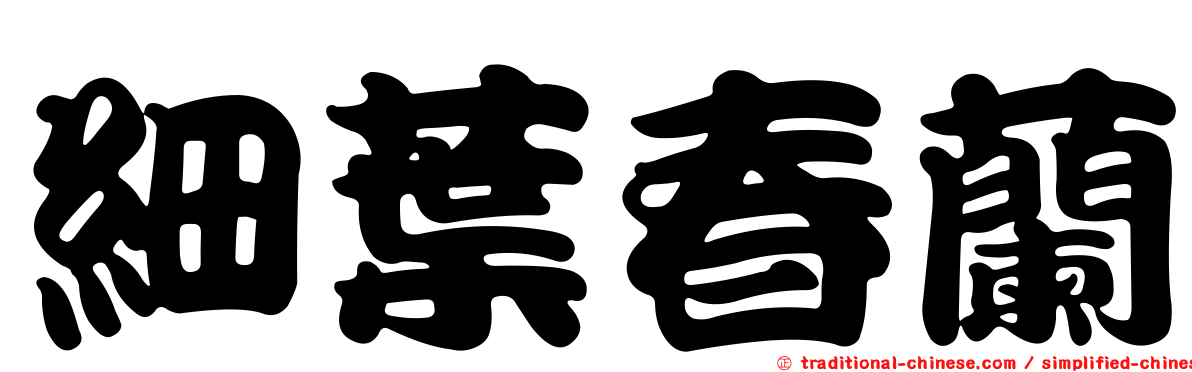細葉春蘭