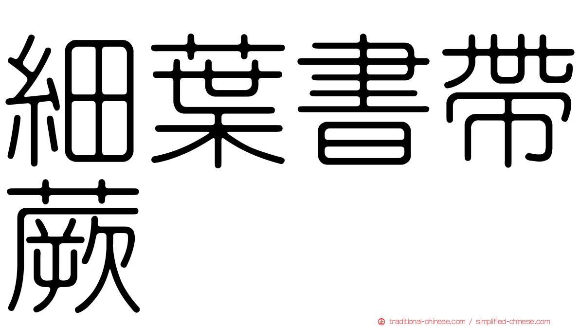 細葉書帶蕨
