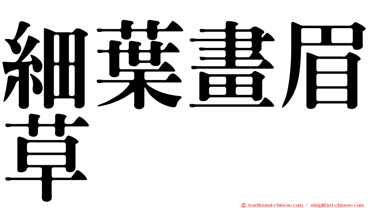 細葉畫眉草