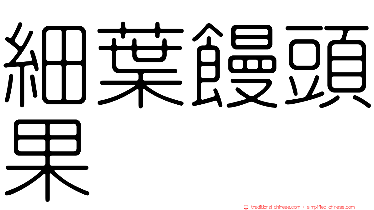細葉饅頭果