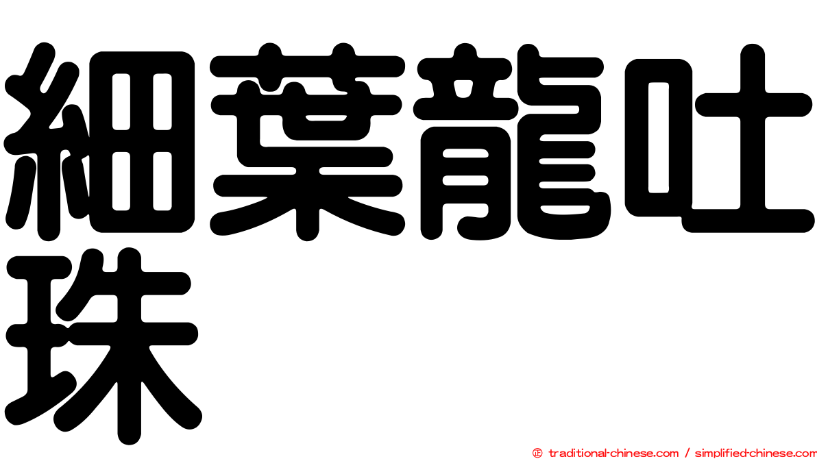 細葉龍吐珠