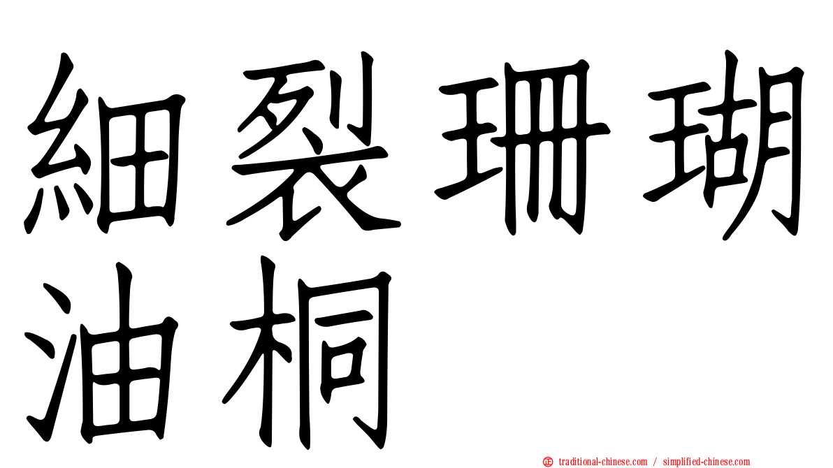 細裂珊瑚油桐