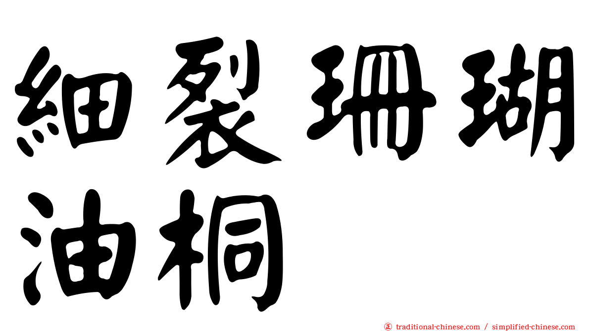 細裂珊瑚油桐