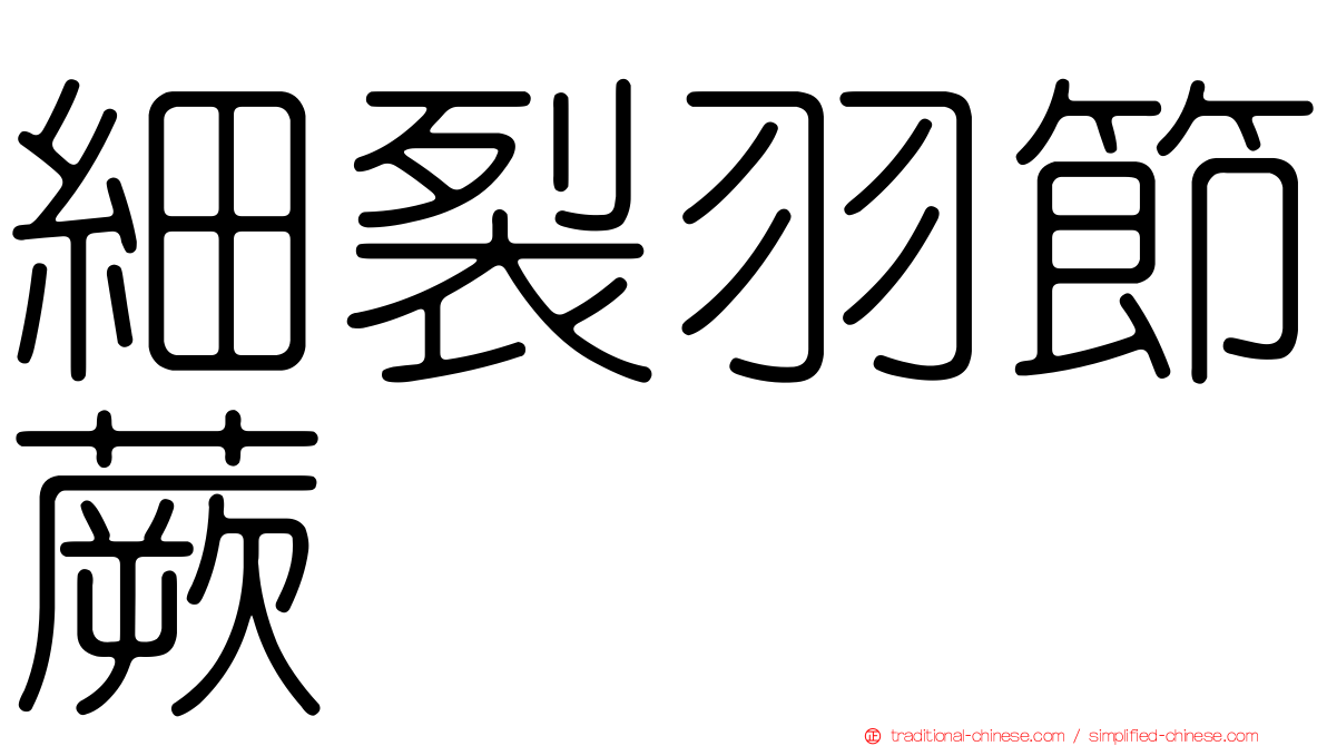 細裂羽節蕨