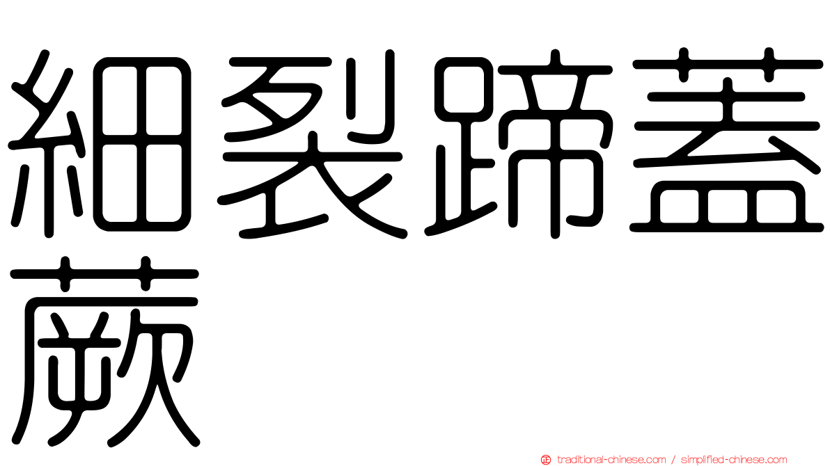 細裂蹄蓋蕨