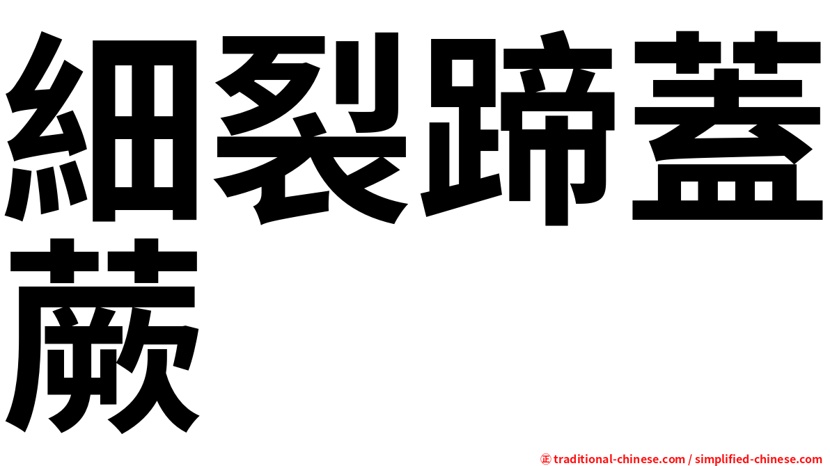細裂蹄蓋蕨