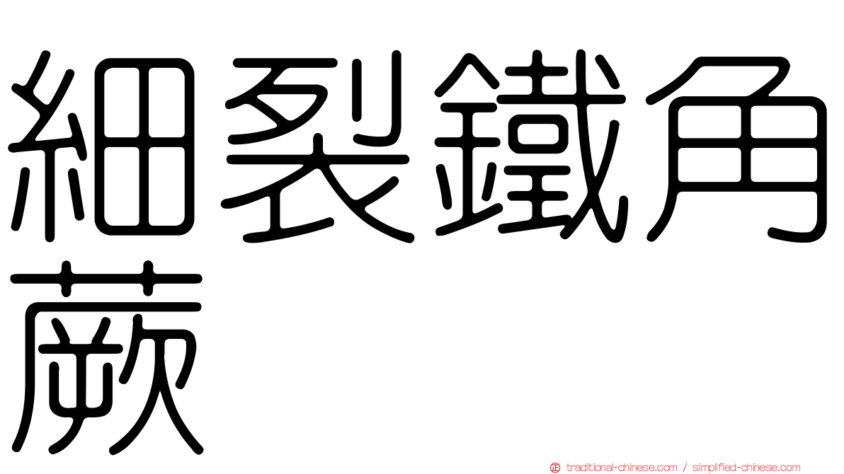 細裂鐵角蕨