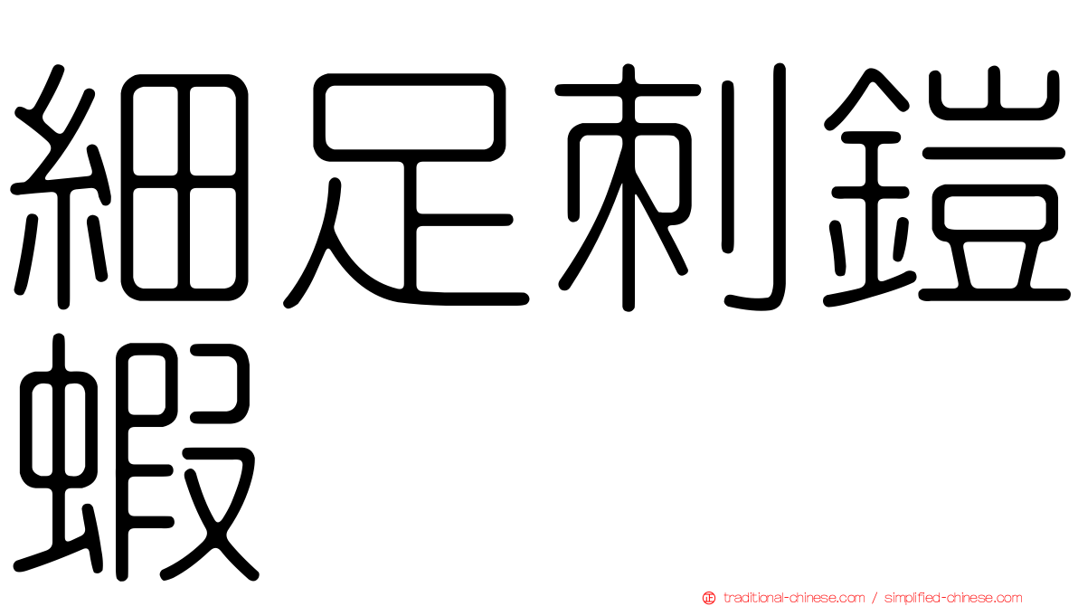 細足刺鎧蝦