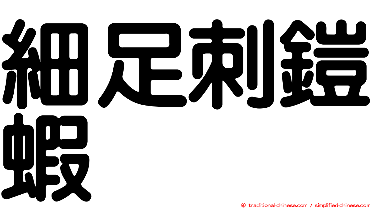 細足刺鎧蝦