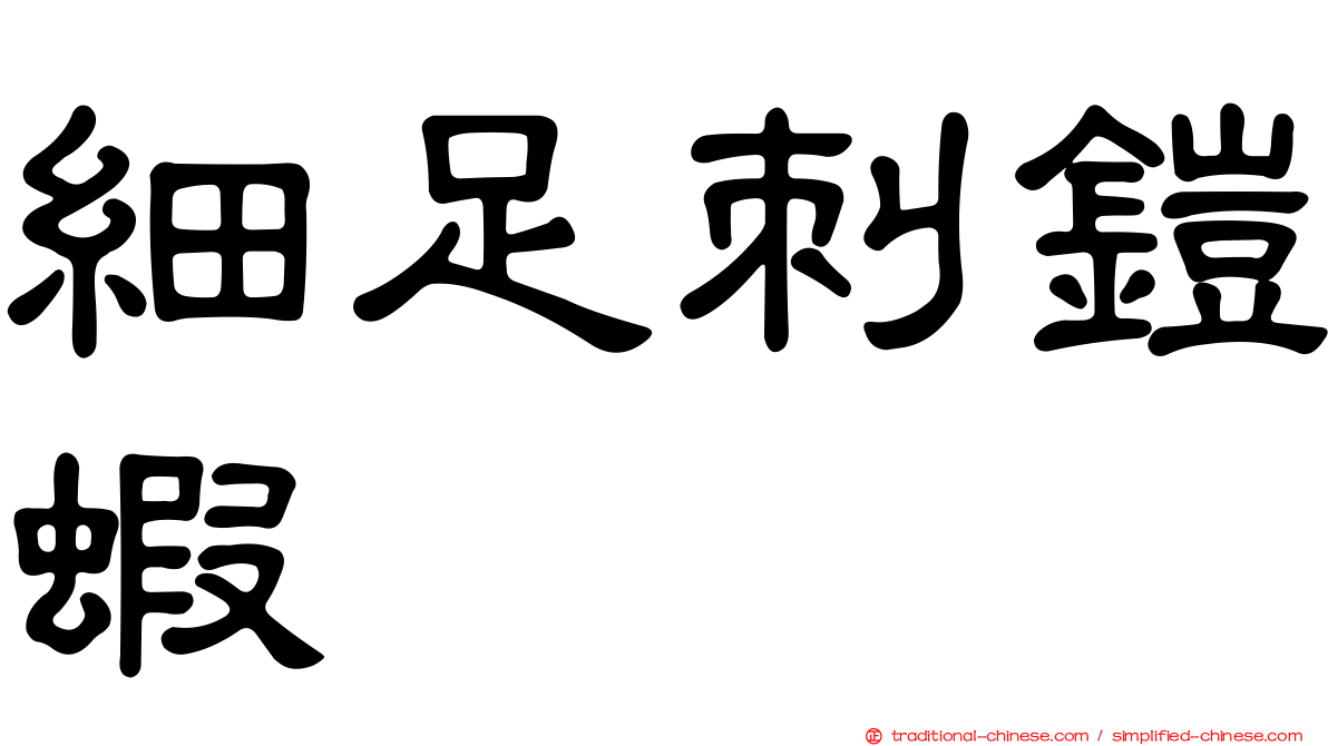 細足刺鎧蝦