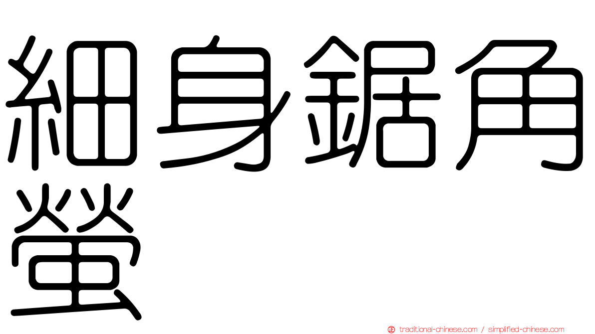 細身鋸角螢