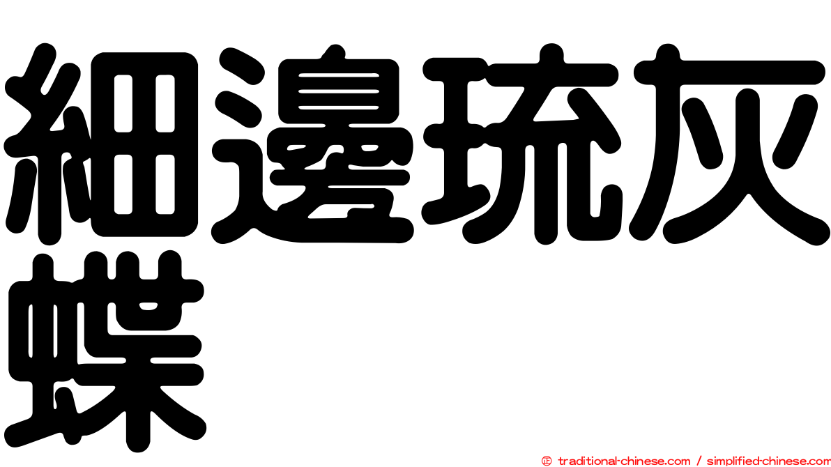 細邊琉灰蝶