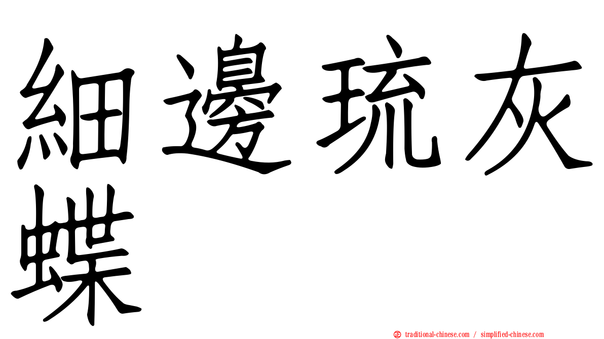 細邊琉灰蝶
