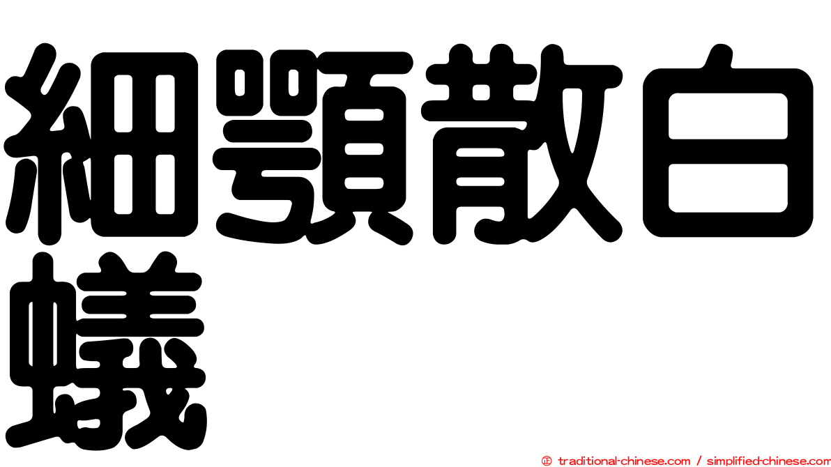 細顎散白蟻