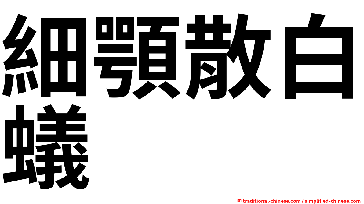 細顎散白蟻
