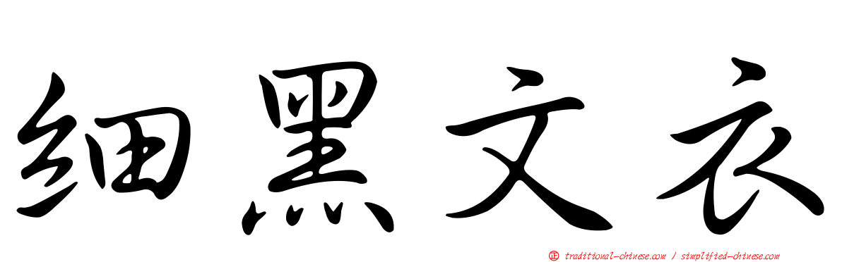 細黑文衣