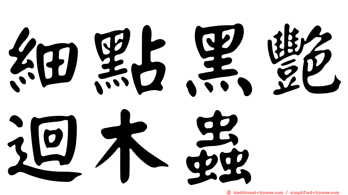 細點黑艷迴木蟲